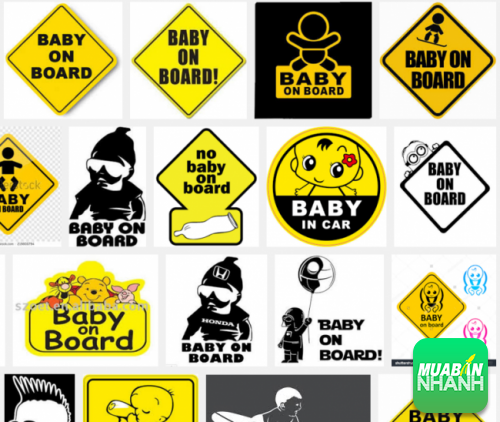 In ấn sticker decal nhãn dán baby on board chất lượng cao, giá rẻ và cực dễ thương tại In Ấn Tem