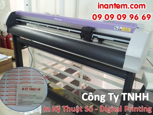 Sản phẩm in tem chống giả được gia công bằng máy bế Mimaki tại Cty TNHH In Kỹ Thuật Số - Digital Printing