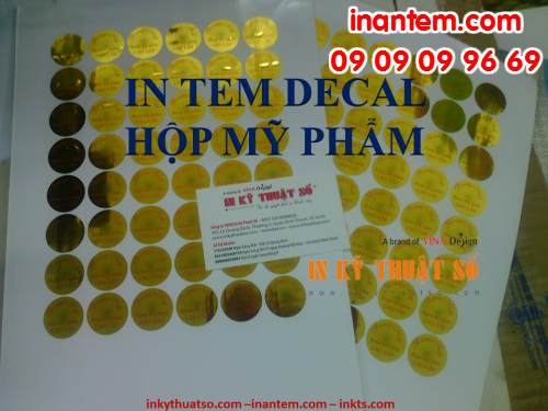 In tem decal cho hộp mỹ phẩm tại công ty in ấn giá rẻ TP.HCM
