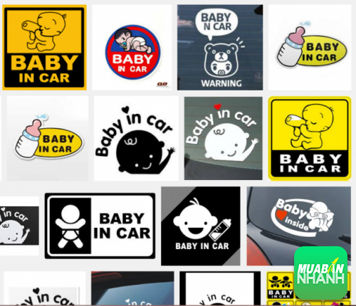 In sticker nhãn dán baby in car thật ngộ nghĩnh, đáng yêu từ In Ấn Tem